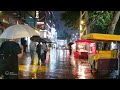 Hypnotic Rain Walk in Starry Night. Seoul Korea. Relaxing Sound for Sleep Study Meditation. ASMR.