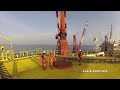 Instalación de una plataforma petrolera marina