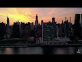 Relaxing Cinematic Drone Film Over NYC in 4K | Soothing Night Shots of Brooklyn & Manhattan Bridges