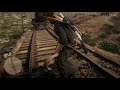 RUNNING OVER ANOTHER PLAYER WITH THE TRAIN RED DEAD ONLINE PVP