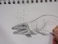 How to Draw a realistic Mosasaurus - Danny the Dinosaur Drawer