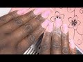 Watch me do my Nails | Acrylic Nail Fill | Rose Quartz Nails