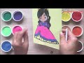 Tổng hợp TÔ MÀU TRANH CÁT CÔNG CHÚA DỄ THƯƠNG NHẤT, Colored sand painting princess (Chim Xinh)