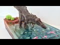 DIY realistic Dinosaur Diorama with water effect!