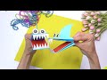 How to Make a Shark Paper Puppet - Moving paper toys