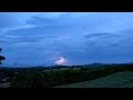 Gust front, distant sheared sunset thunderstorm & lightning, 20/06/2023