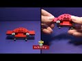 Red Sofa Lego tutorial with brick numbers