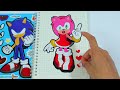 [ToyASMR] Satisfying with Sticker Book Dress Up Sonic the Hedgehog Amy Rose,Tails,Knuckles