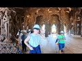 Sanctuary of Truth, touring wooden temple in Thailand 360