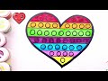 Heart pop it Drawing, Painting & Coloring for Kids🌈❤️🧡💚💙💜💛| How to draw a Heart | POP IT Heart