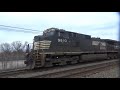 Norfolk Southern trains and a race in Macungie, PA