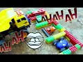 Spider Man rescues Dump Truck, Excavator  Funny Stories Car Toys , Rescue Police Car and Constructio