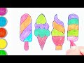 Drawing and Painting Ideas  | Rainbow Ice cream Drawing for Little Artists 🌈🍦|  Fun and Easy
