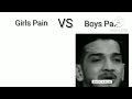 Girls vs Boys pain🥺😔😢😭