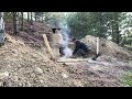 Building a Cabin in the Woods – Bushcraft Survival Skills – Camping Alone, Fireplace