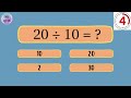 Division Quiz | Division Maths Test (40 questions) | Maths Division Quiz for Kids |  Division |