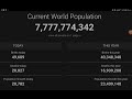 World Population hitting 10 7s.