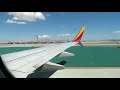 Fun Windy Landing Las Vegas McCarran Southwest Airlines 737-800 Landing, taxi to gate runway 25L