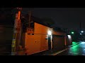 Luxury Residential Area Late Night Heavy Rain Walk Osaka Japan | Relaxing Rain Ambience Sounds