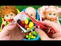 Satisfying Video l Mixing Candy in 3 Rainbow BathTubs & Magic Skittles & Slime Cutting ASMR