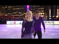 Olympic pair team Alexa Knierim & Brandon Frazier skate to Trans-Siberian Orchestra in Bryant Park