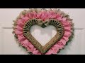 Dollar Tree Farmhouse Heart Wreath