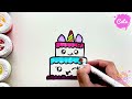 How to draw a Birthday cake step by step 🎂 | Birthday Cake Drawing Easy