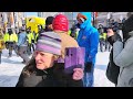 police fight protesters February 18th Ottawa Canada