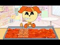 Convenience Store ORANGE PINK Mukbang with DOGDAY Family(+Baby) | POPPY PLAYTIME 3 Animation | ASMR