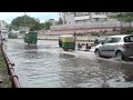 Driving through a river: Ring Road gets inundated with monsoon rain water near AIIMS in South Delhi