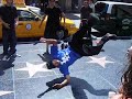 Break dancers in Hollywood