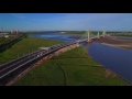 Mersey Gateway Project | Drone footage | additional cable being added on 17th July 2017
