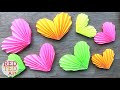 Easy Paper Heart Origami - how to make a paper heart 3D - Paper Heart DIY
