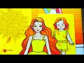 Paper Dolls Dress Up - Clothes Four Elements Fire,Water, Air, Earth Girl Handmade - Dolls Beauty #43