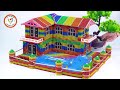 ASMR - Build beautiful house with swimming pool for hamsters using magnetic balls - Satisfying Video