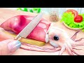 Cook Funny Mini Big Headed Octopus 🐙💕 Heavenly Seafood Cooking Ideas In Miniature Kitchen 🔪🐙