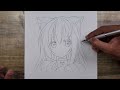 How to Draw cute Anime Girl with ease ! 🐱| ss_art1