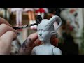 BTS TO DEVILMAN | Halloween doll repaint special | Relaxing Creative Process