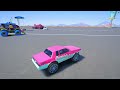 Testing CARS vs BROKEN ROAD in GTA 5!