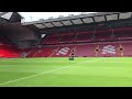 Anfield Stadium Tour: Walking out of the tunnel and onto pitch level