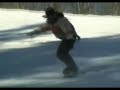 My snowboard crash with added girlish scream