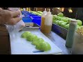 Watermelon juice - Watermelon & guava cutting skills