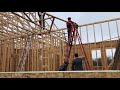 Lifting 44 foot roof trusses without a crane