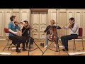 Chiara Quartet recording Brahms at Troy Savings Bank Music Hall, produced by Judith Sherman 1