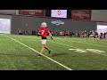 Ohio State football quarterbacks throwing on Day 2 of spring practice