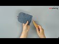 Mini card wallet that even beginners can sew. How to sew a  easy pouch tutorial.