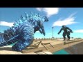 Supercharged Godzilla vs Supercharged Mechagodzilla! - Animal Revolt Battle Simulator