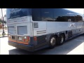 GREYHOUND PREVOST X3-45 BUS ARRIVAL with IDLE