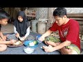 hidup di desa || rujak buah segar di siang hari || makanan desa