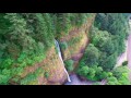 Multnomah Falls Oregon - Aerial drone video